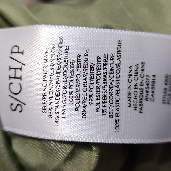 CAbi Ski Lift Puffer Belted Coat Olive Green - Picture 10 of 10